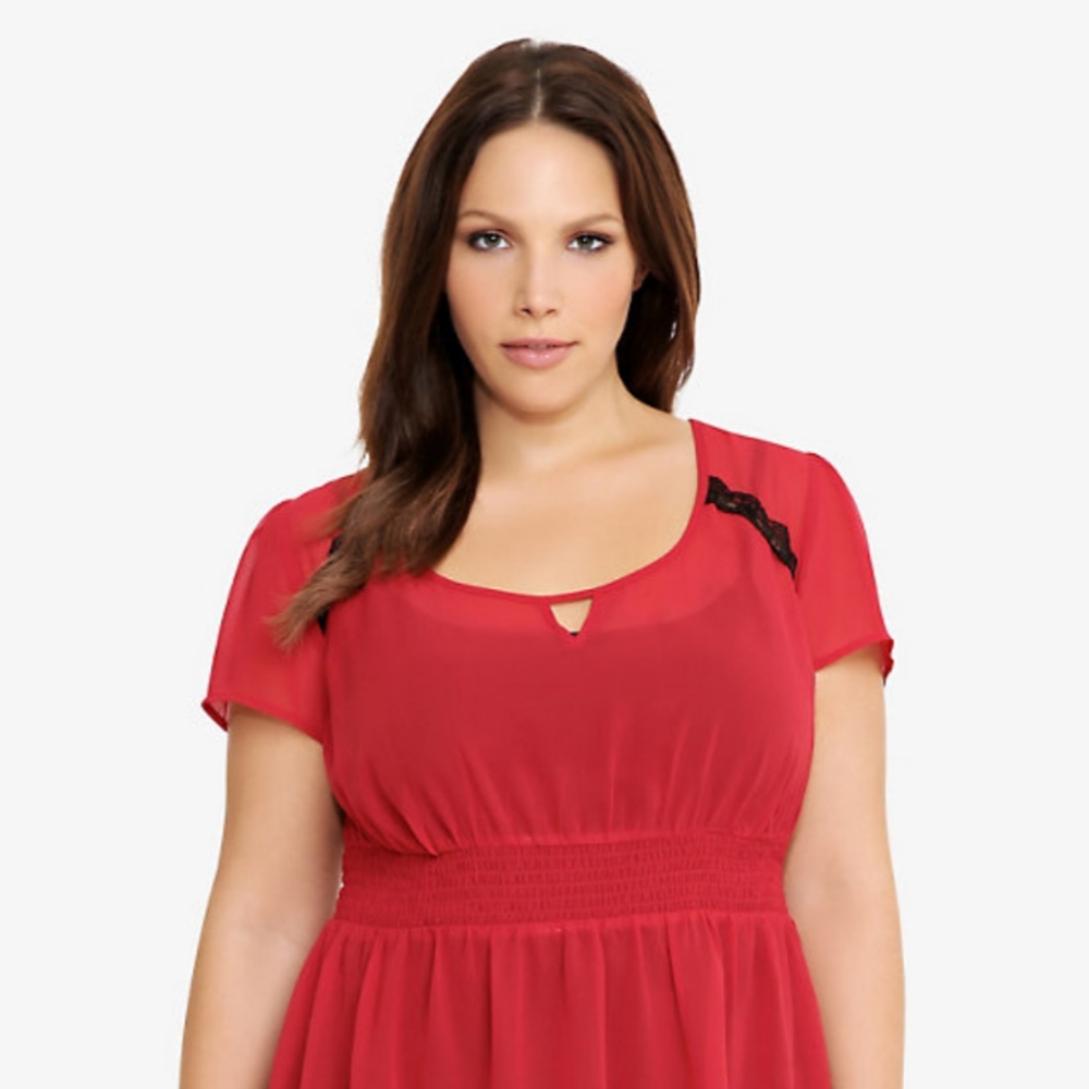 Torrid Chiffon Empire Top